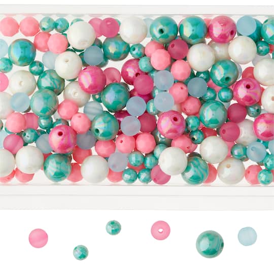 Mixed Pink &#x26; Turquoise Craft Beads By Bead Landing&#x2122;
